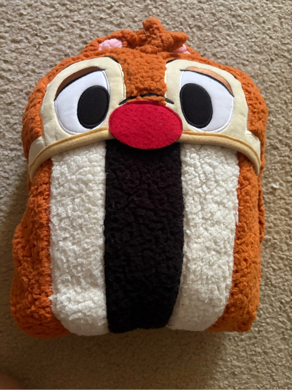 Japan Tokyo Disney Chip and Dale plush poncho blanket